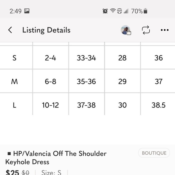 REPOSH- Off the shoulder dress - Picture 3 of 4